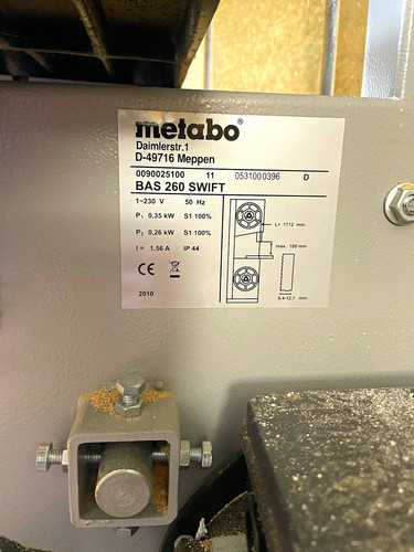 Metabo bas 260 swift bandsäge - bas,